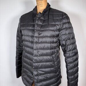 Armani Collezioni Black Mao Neck Down Quilted Jacket